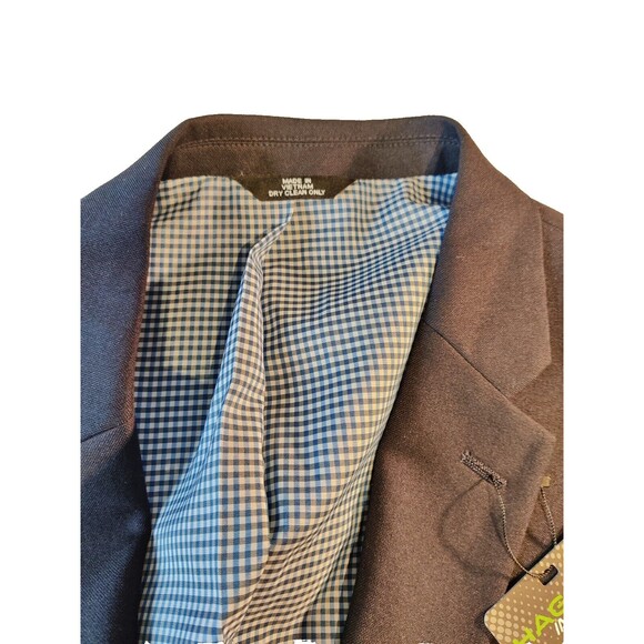 Haggar Men's Tailored Fit In Motion Blazer, 44 Long, Midnight Blue, HJ10337 NWT - Picture 3 of 16